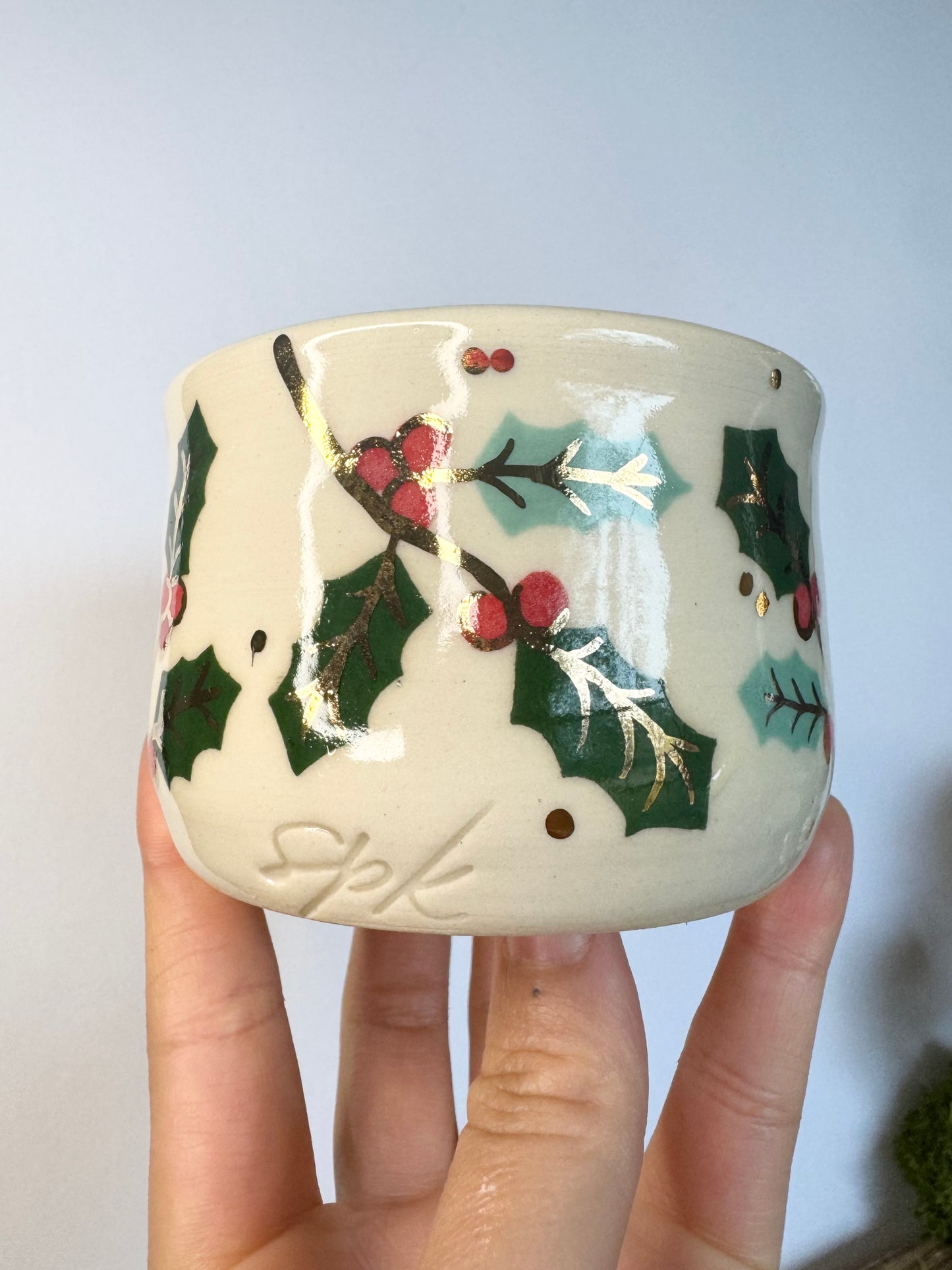 holiday holly cup