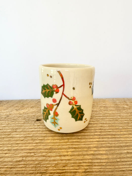 mini holly holiday cup