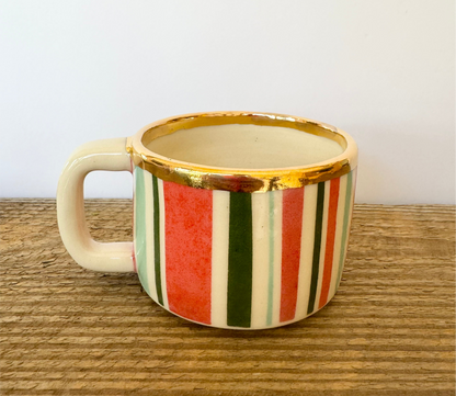 stripe holiday mug