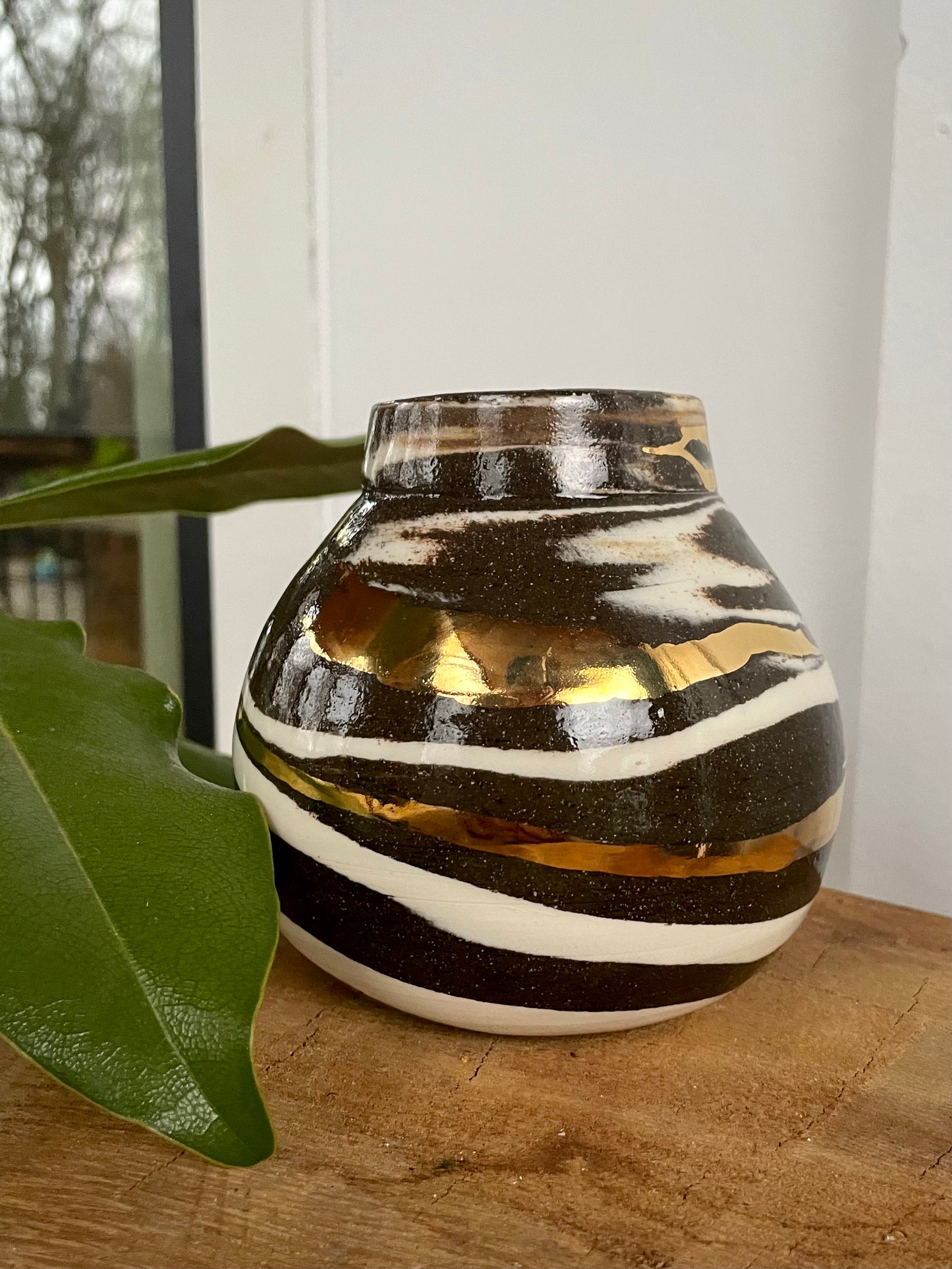 Gold Marble Vase