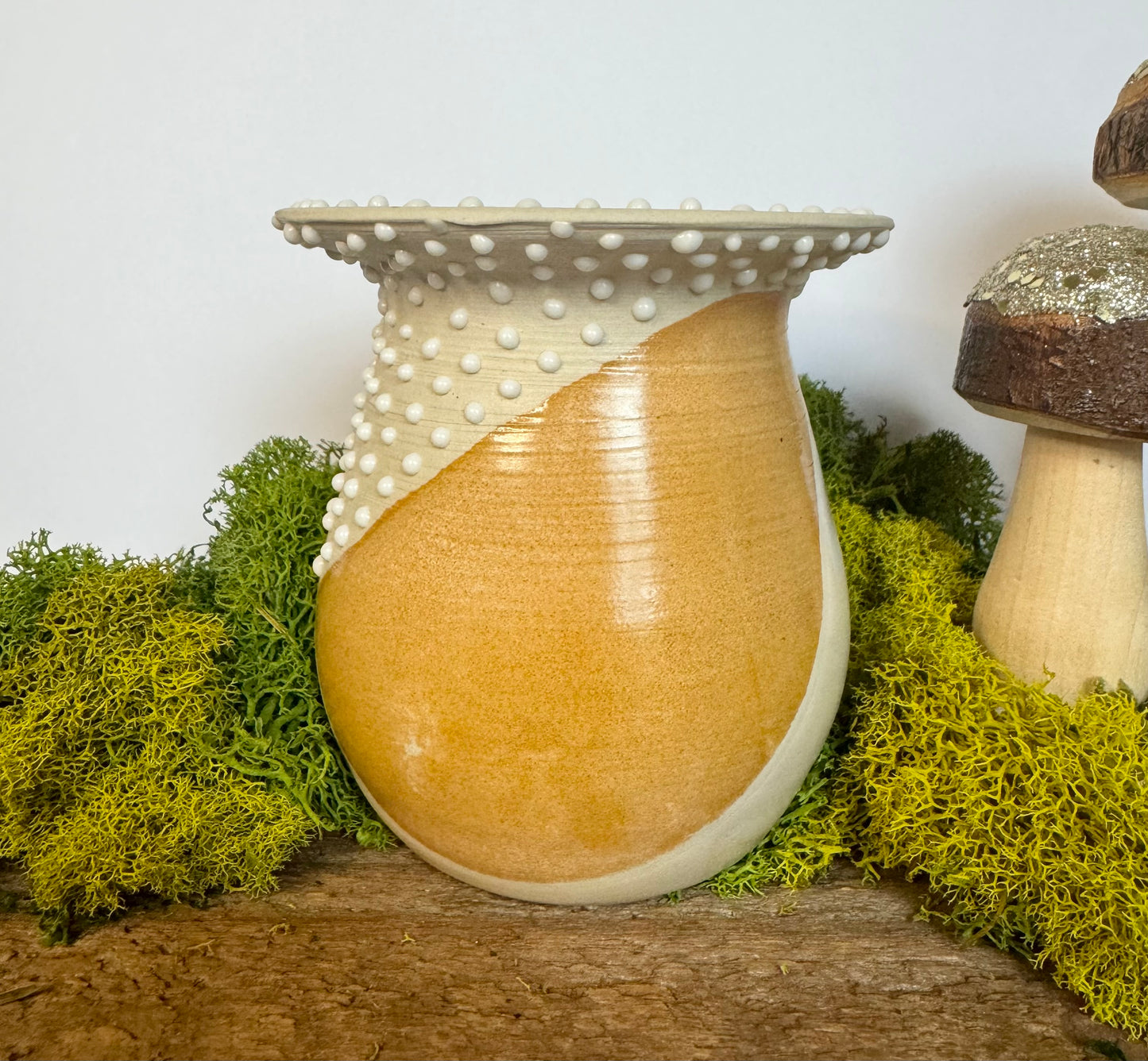 butterscotch textured vase