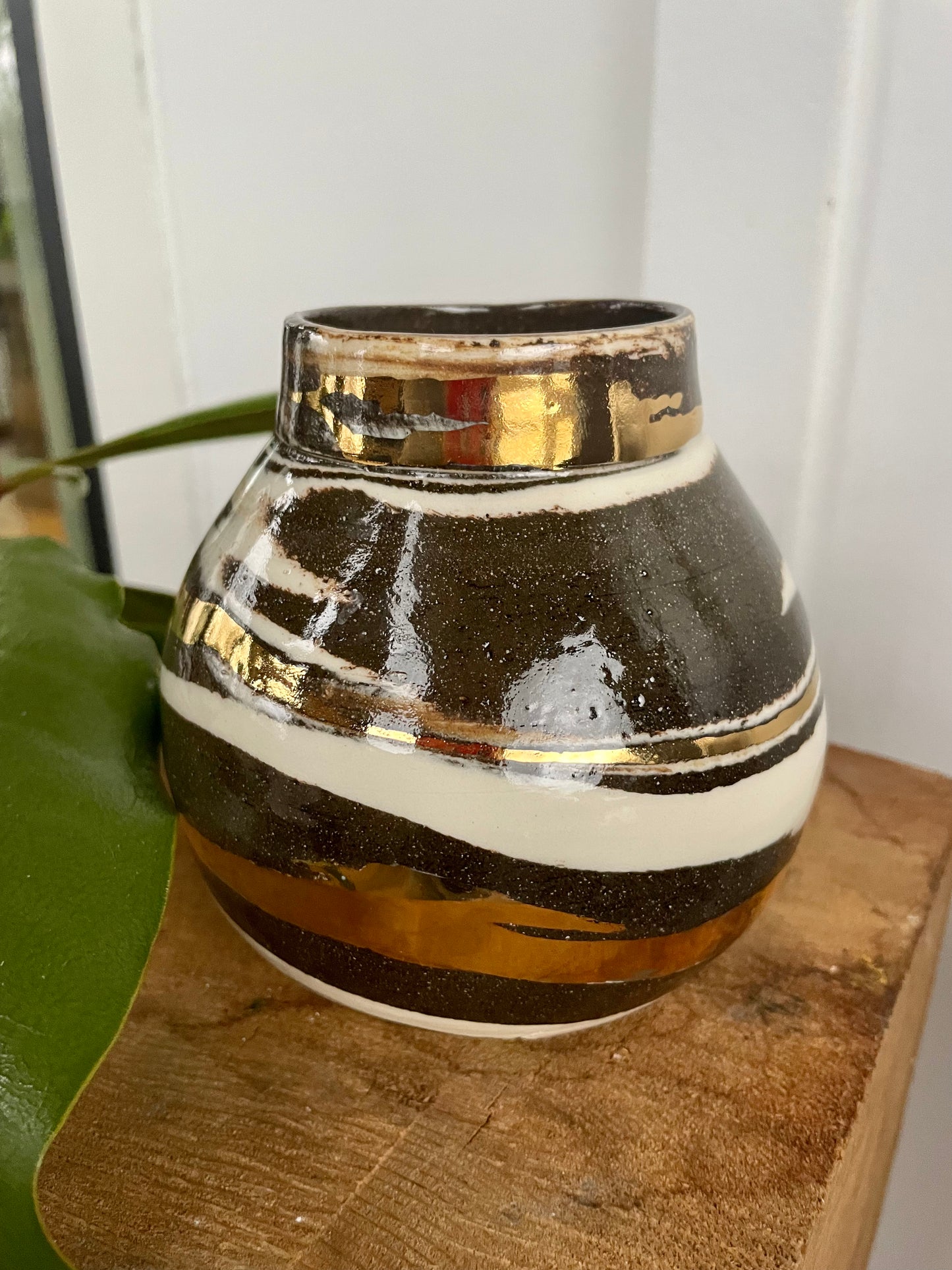 Gold Marble Vase