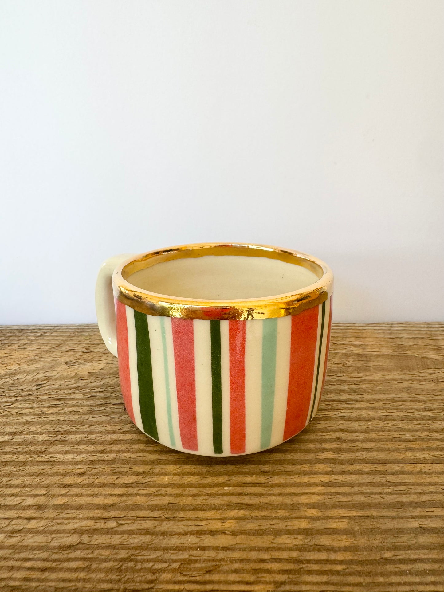 stripe holiday mug