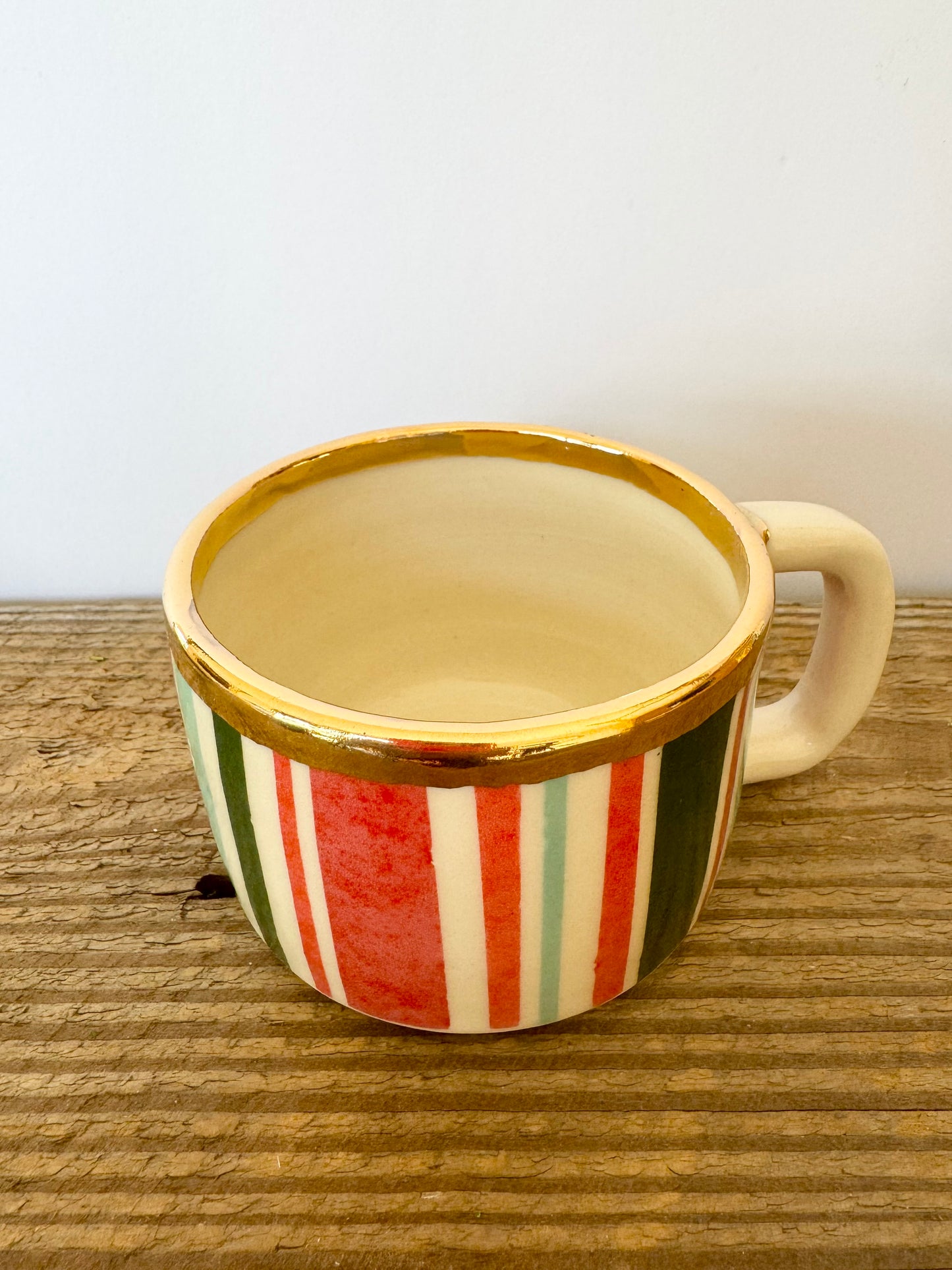 stripe holiday mug