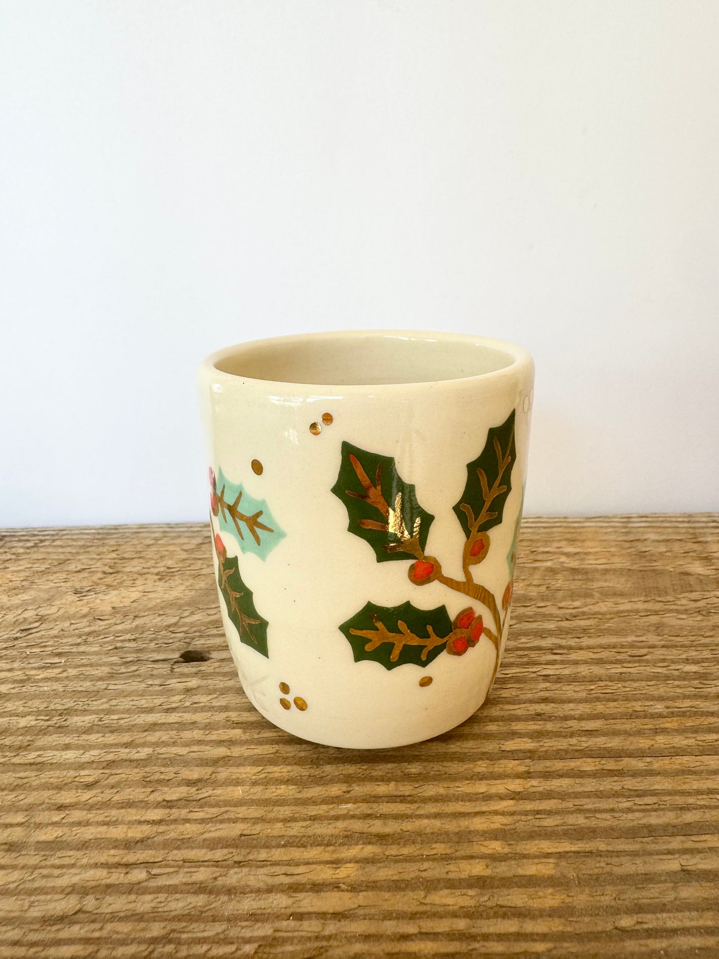 mini holly holiday cup