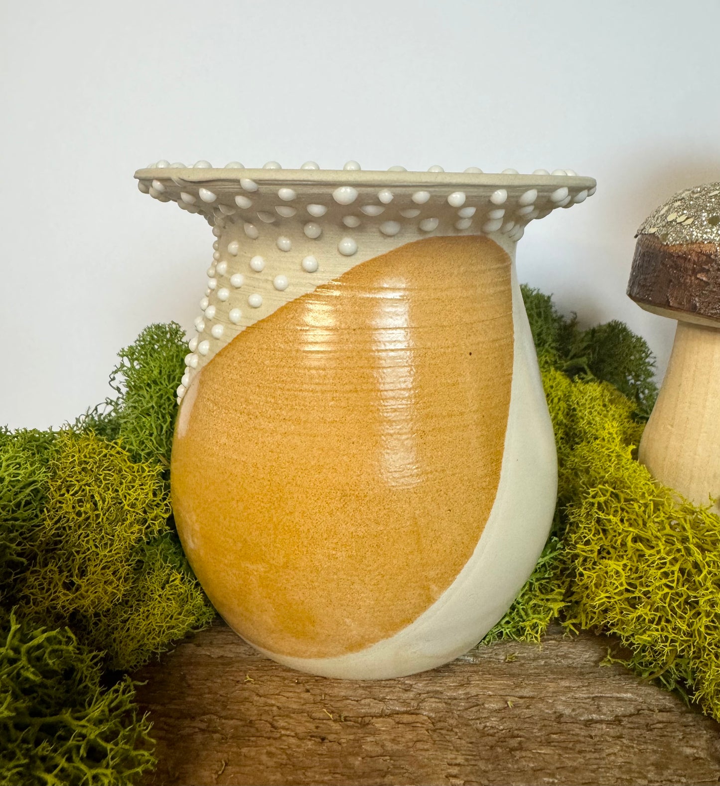 butterscotch textured vase