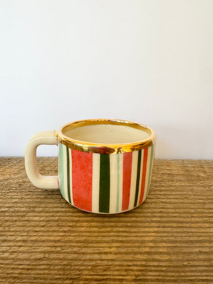 stripe holiday mug