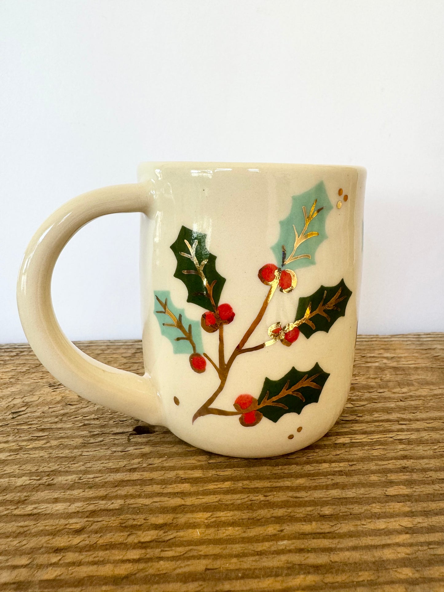 holiday holly mug