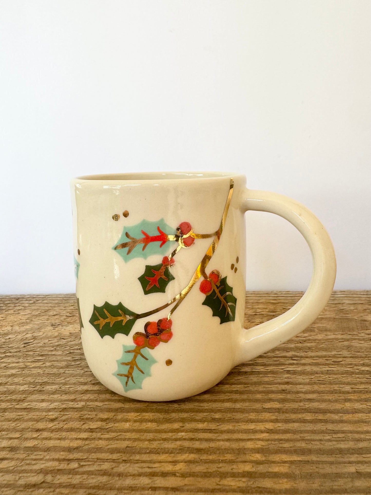 holiday holly mug