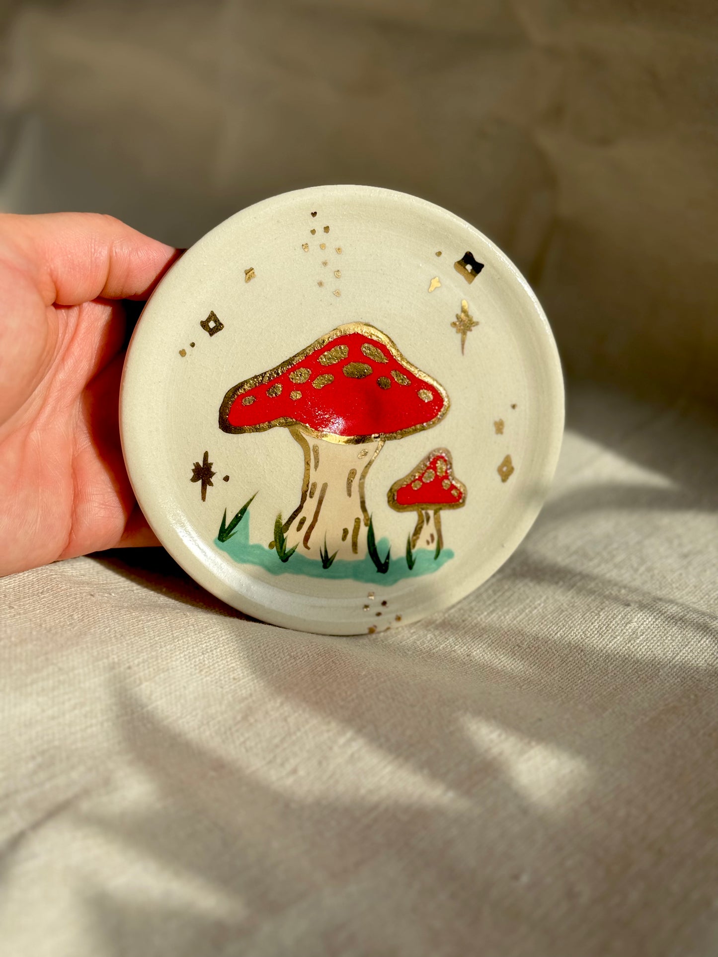 mushroom trinket dish