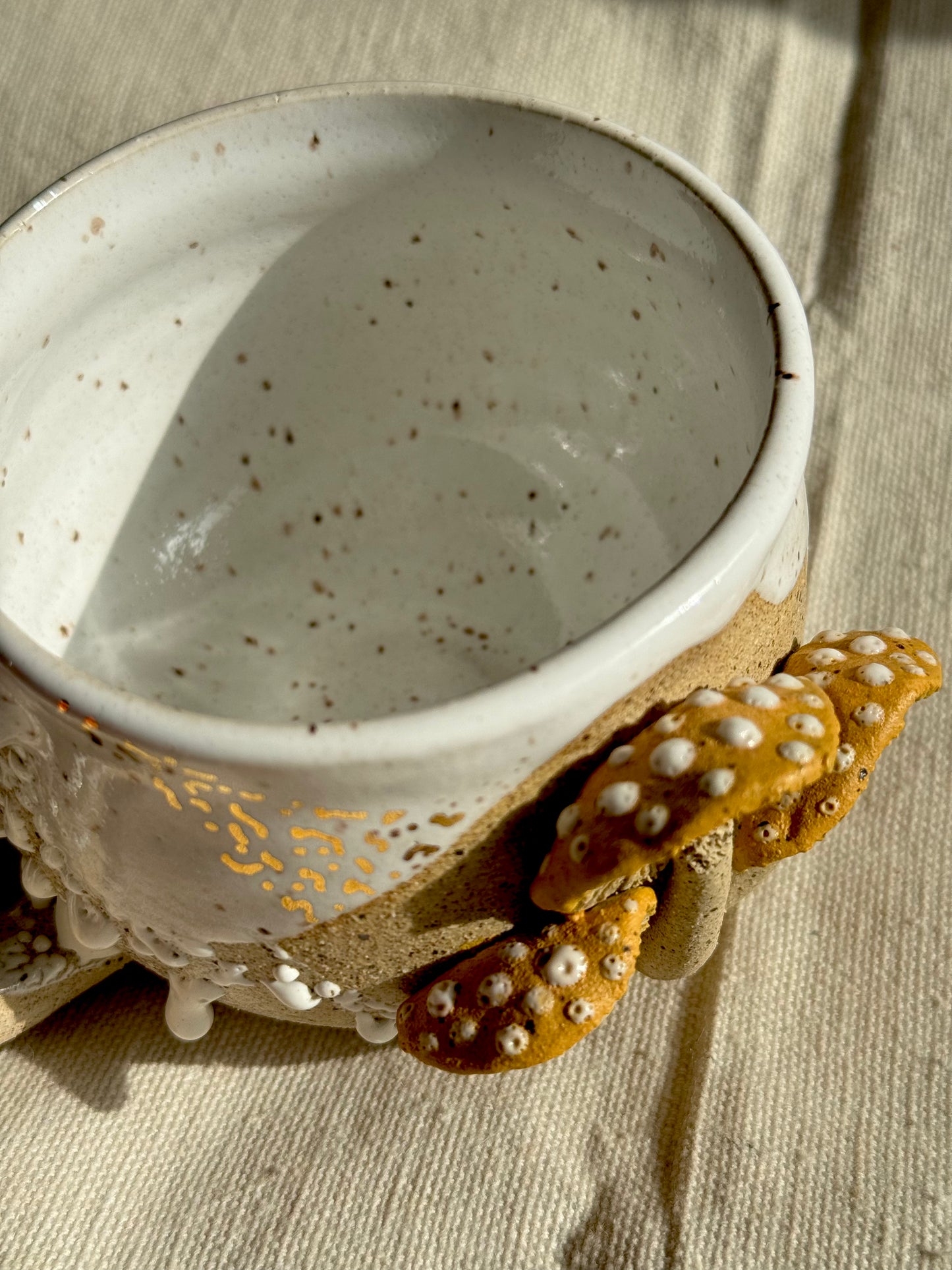 golden shroom mug